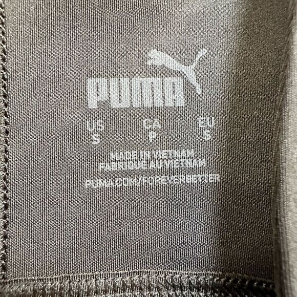 NWT PUMA Women’s Black First Mile Crop Tank Top Square Neck Line Open Back - S - Picture 4 of 5